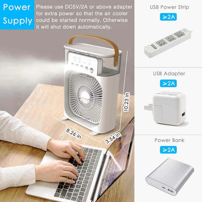 ChillMate™ – USB Mini Air Cooler Fan for Home & Office